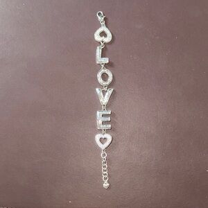 Brighton Silver Love Bracelet and Earrings Set